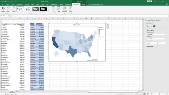 HOW TO CREATE SIMPLE MAP CHART IN EXCEL | EASIEST STEPS смотреть онлайн