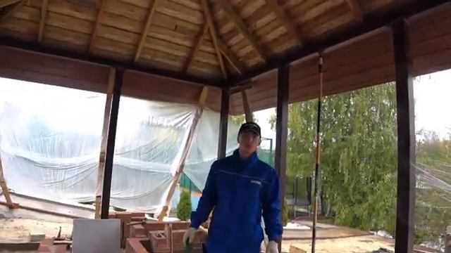 Печной комплекс. Русская печь, мангал, отдельный остров с раковиной и столешницей. смотреть онлайн