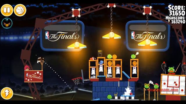 Angry Birds Seasons - NBA Ham Dunk: The Finals Level 1 смотреть онлайн