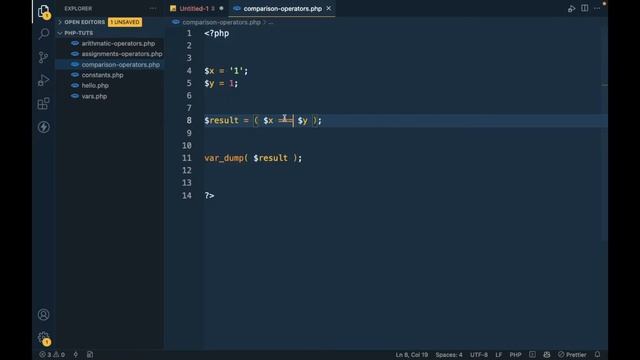 Comparison Operations in PHP смотреть онлайн