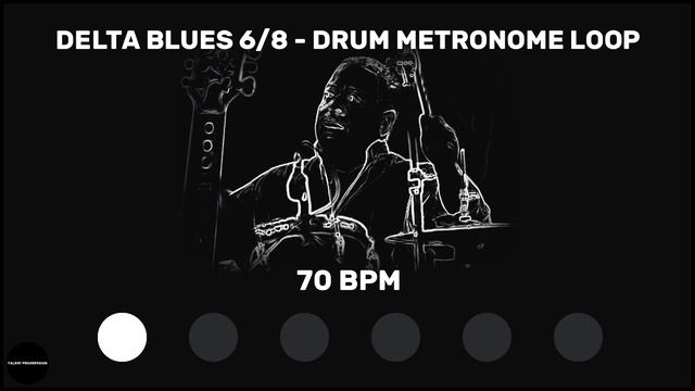 Delta Blues 6/8 | Drum Metronome Loop | 70 BPM смотреть онлайн