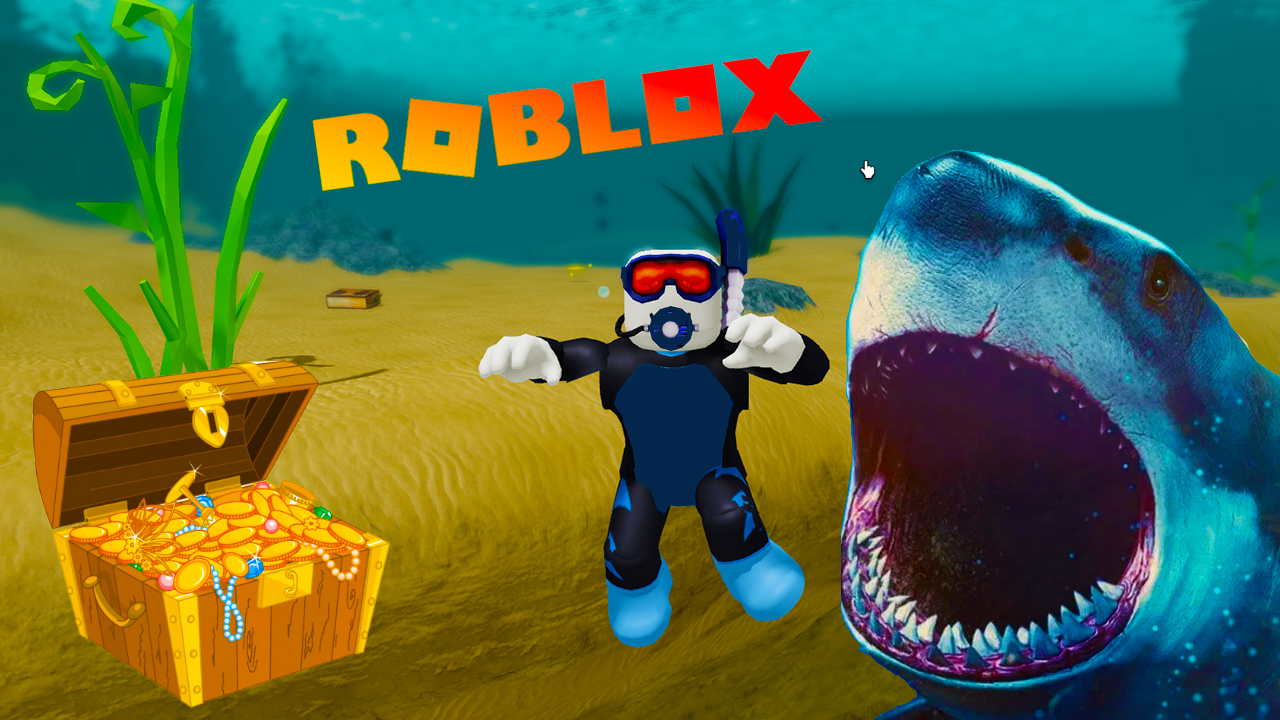 Roblox - Подводное плавание на озере Квилл. Занимаемся поиском сокровищ в игре Роблокс