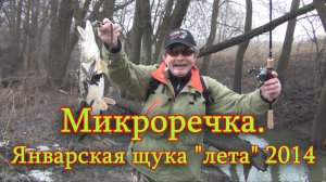 Константин Кузьмин. Микроречка. Январская щука "лета" 2014