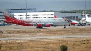 Тигролёт Boeing 747-400 авиакомпании Россия. Взлёт в аэропорту Анталия (AYT/LTAI)