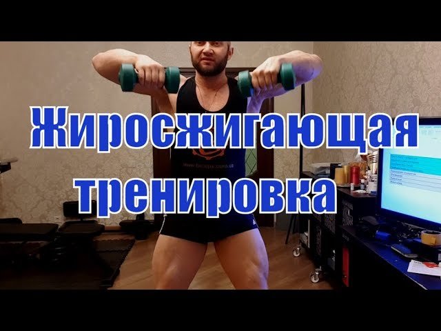 Жиросжигающая тренировка с гантелями