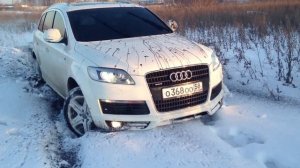 Audi q7 покоряет снег
