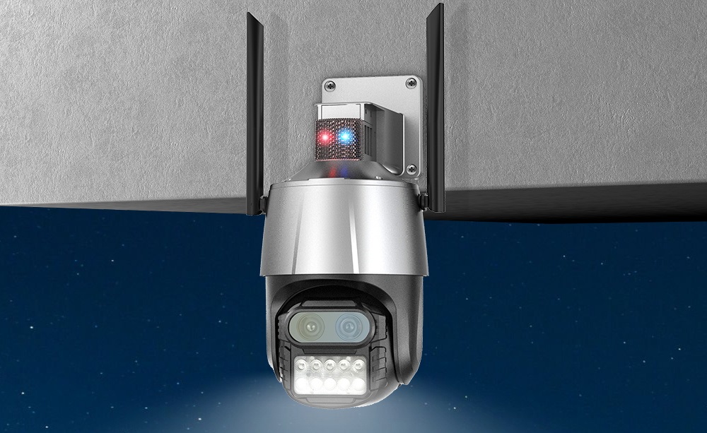 ZRHUNTER P10S 8MP WiFi Dual-Lens IP Speed Dome Camera 8X Digital Zoom