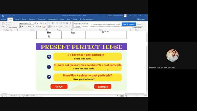 PRESENT PERFECT TENSE INEJOVE 9º смотреть онлайн