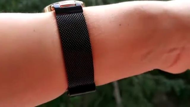 Часы Roberto bianci на энергии солнца женские чёрный циферблат Swarovski браслет миланское плетение