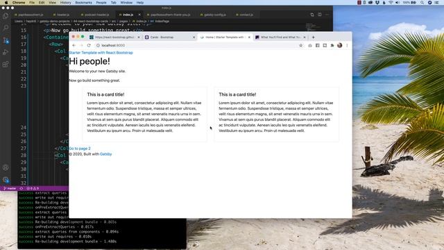 How to Use React Bootstrap Cards in Gatsby JS, The Basics