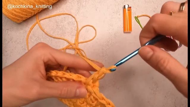 Подвесная корзина крючком. Из полиэфирного шнура.