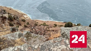 Появились кадры с места падения иномарки в озеро в КБР - Россия 24