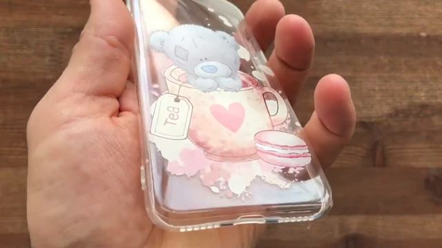 Медвежонок Teddy на прозрачном силиконовом чехле для телефона