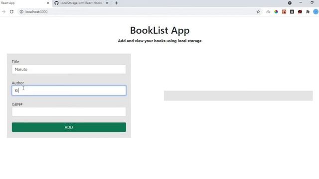 React Hooks & Local Storage BookList App смотреть онлайн