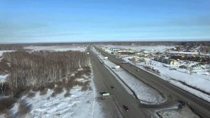 Утро над Челябинском - выезд из города - строительный рынок 10 марта 2016 г  ч.2