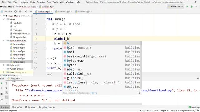 Python Functions ( Local And Global Variable  ) | #18 Python Tamil Tutorial for Beginners