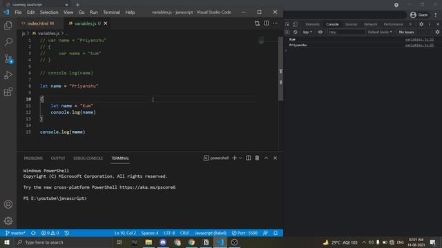 JavaScript Variables