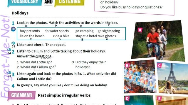 NEW Prepare 6 НУШ Unit 7 An exciting trip. Vocabulary & Listening p. 42 Student's Book смотреть онлайн