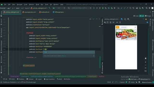 Food Recipe App Ui Design Android Studio || Android Development Basic to Advance | Free Source Code