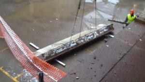 Демонтаж железобетонных подкрановых балок (Dismantlement of concrete runway beams)ч.3