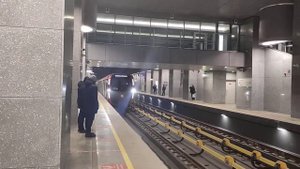 прибытие поезда на станции метро Кунцевская
