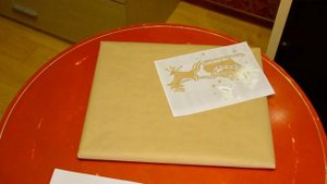 Упаковка картины в подарок на Новый год!
