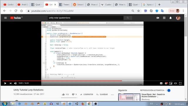 Godot Engine rotar objeto 3D con interpolation lineal usando el nodo TWEEN смотреть онлайн