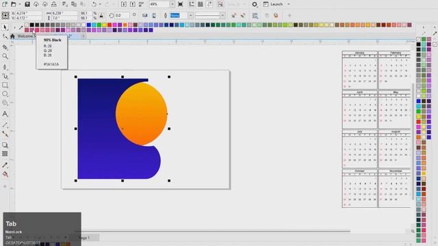 How to create a calendar for 2022. in Coreldraw | Pocket calendar designing in CorelDraw