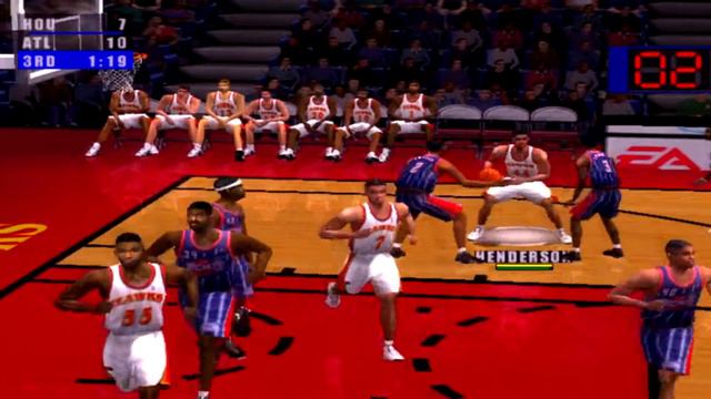 NBA Live 2001 Gameplay Atlanta Hawks vs Houston Rockets смотреть онлайн