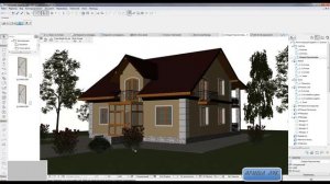 ARCHICAD project home lessons 30.( Рендер красивой картинки)
