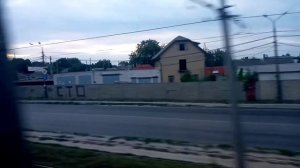 Вид из окна поезда. Поезд 252 Одесса-Харьков через Херсон. Ранним утром через г. Днепропетровск