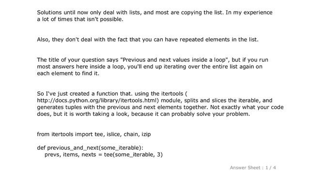 PYTHON : Loop that also accesses previous and next values смотреть онлайн