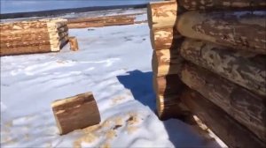 Сруб для дома из хвои размерами 6х6 в полтора этажа!