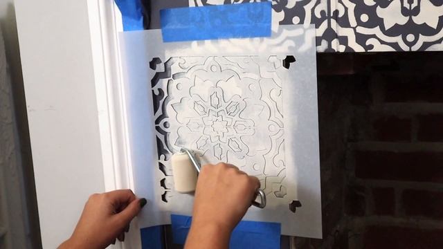 How To Stencil A Fireplace  FULL TUTORIAL