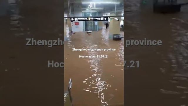 Hochwasser, Zhengzhou city, Henan province Hochwasser 21.07.21 China