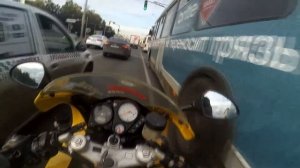 Прохват на Honda VTR1000 Firestorm по Ярославлю