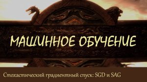 #8. Стохастический градиентный спуск SGD и алгоритм SAG | Машинное обучение