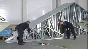 Сборка каркаса шведского гаража