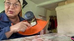 ТРИММЕР.ЗАМЕНА ЛЕСКИ.Проверяю как косит траву.#триммер#ремонтсвоимируками #проверка