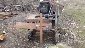 Самодельный дровокол, веткоизмельчитель , винтовой дровокол, циркулярка.