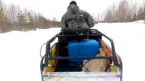 Покатушки на мотобуксировщике мужик 17.лс.
