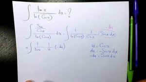 What is the Integral of tanx/ln(cosx) substitution Indefinite integration