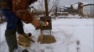 ПЕЧЬ ДЛЯ ЗИМНЕЙ ПАЛАТКИ. ДРОВЯНАЯ. САМОДЕЛЬНАЯ.