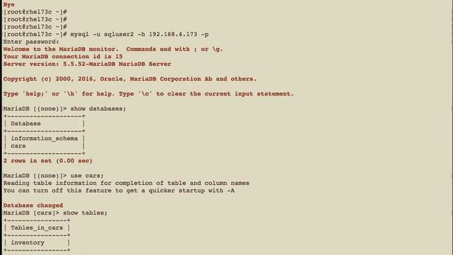 RHCE Database services Mariadb смотреть онлайн