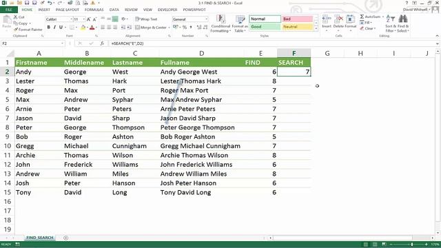Learn Excel Functions - FIND & SEARCH смотреть онлайн