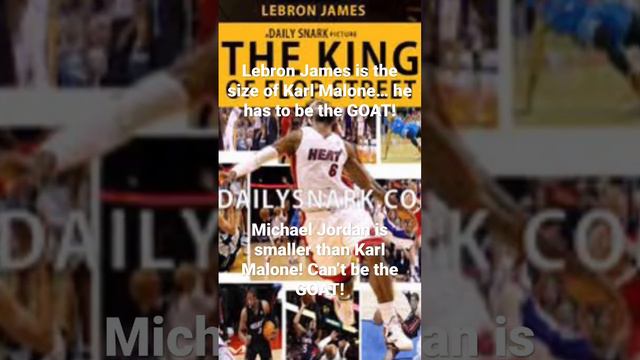 Lebron James is the size of Karl Malone and all his kids came from his wife… GOAT DISCUSSION