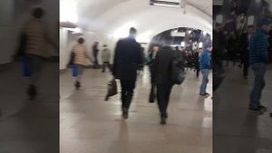 Метро Москвы, переход Тверская Чеховская 2 апреля 2019 г.