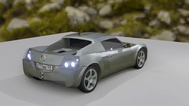 Opel Speedster in Blender 3D смотреть онлайн