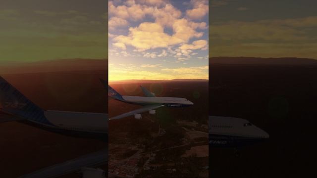 Landing in Aeropuerto de León. Boeing 747