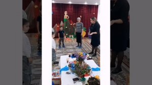 Мастер класс с родителями и детьми из природного материала. МБДОУ  д/с "Юлдуз "